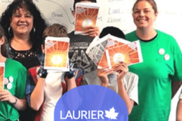 group shot of people with Laurier logo