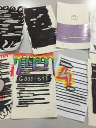 blackout poetry pages